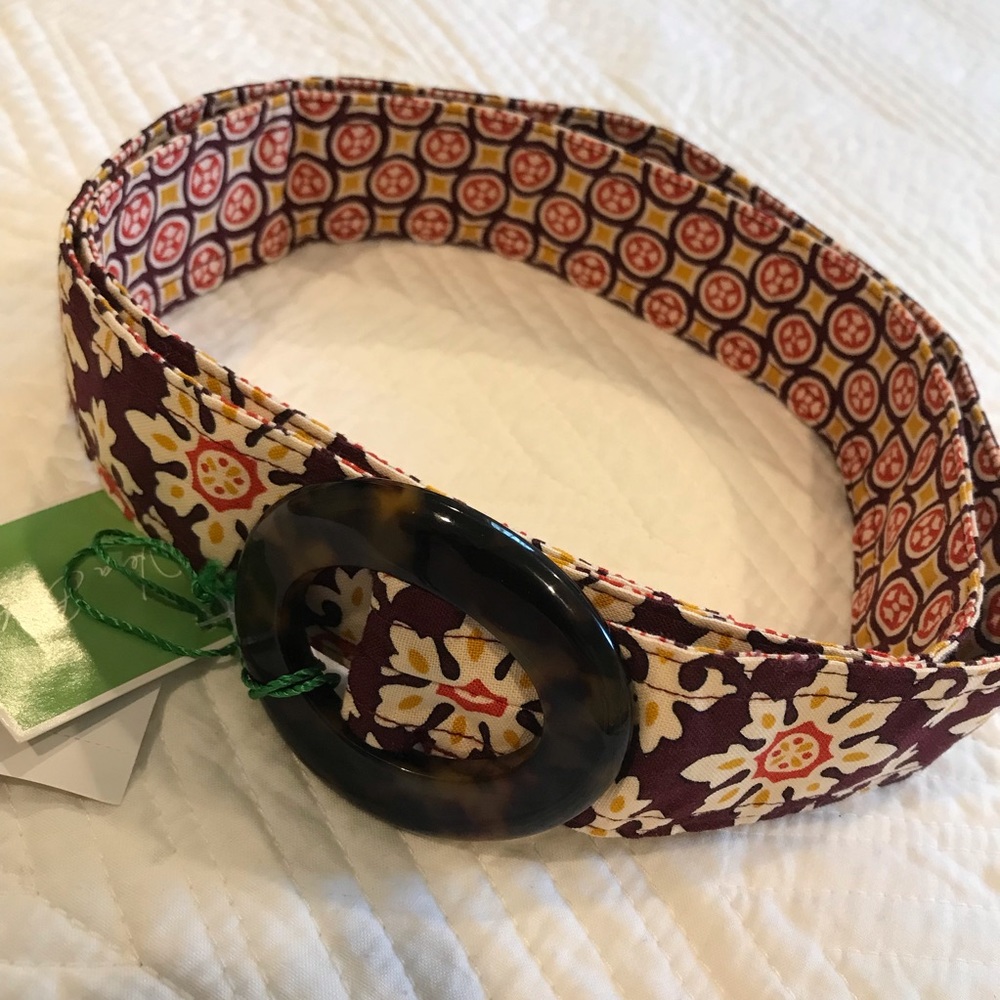 NWT Vera Bradley “Medallion” Belt with Tortoise Buckle